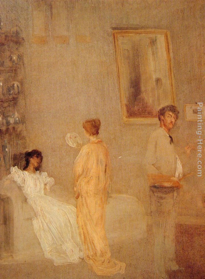 Whistler in his Studio painting - James Abbott McNeill Whistler Whistler in his Studio art painting